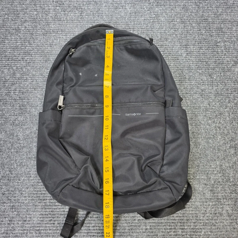 Samsonite Laptop Commuter Backpack Men's Black Sliver Tone Professional Travel